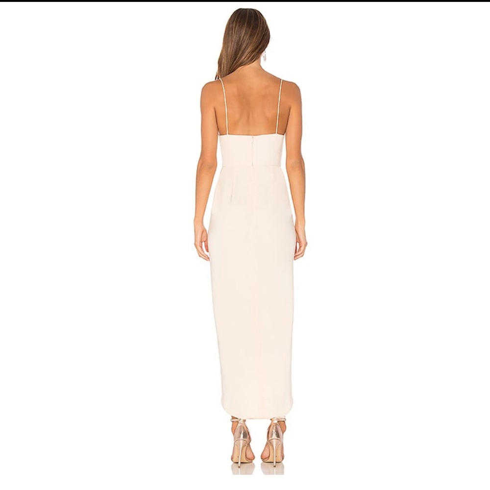 Shona Joy Cocktail Draped Dress in Nude - Picture 2 of 5